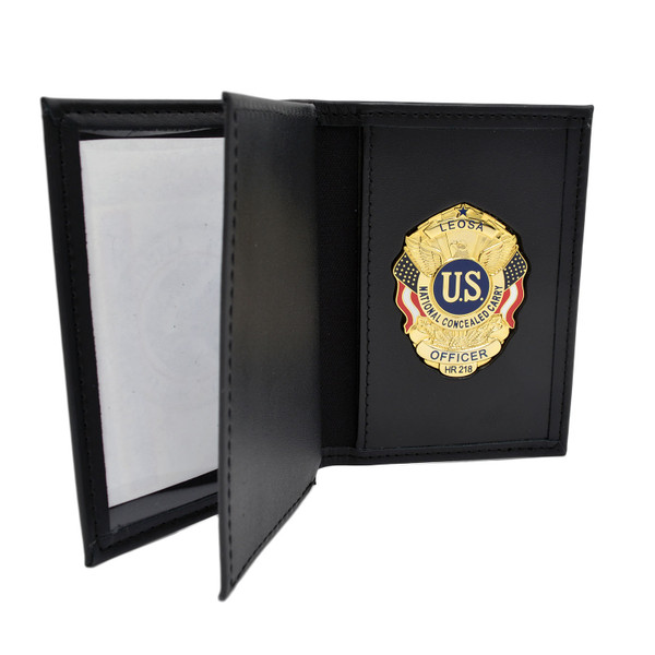 警務士 証ケース LEOSA_officer_badge_double_id_