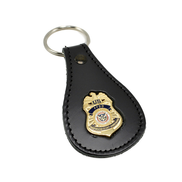 DHS TSA FFDO Mini Badge Leather Key Ring