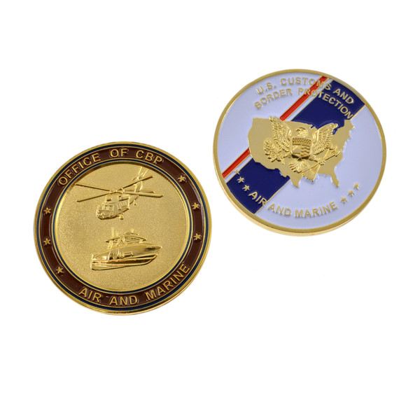 USCBP Air and Marine Division Challenge Coin - Boat - Helicopter