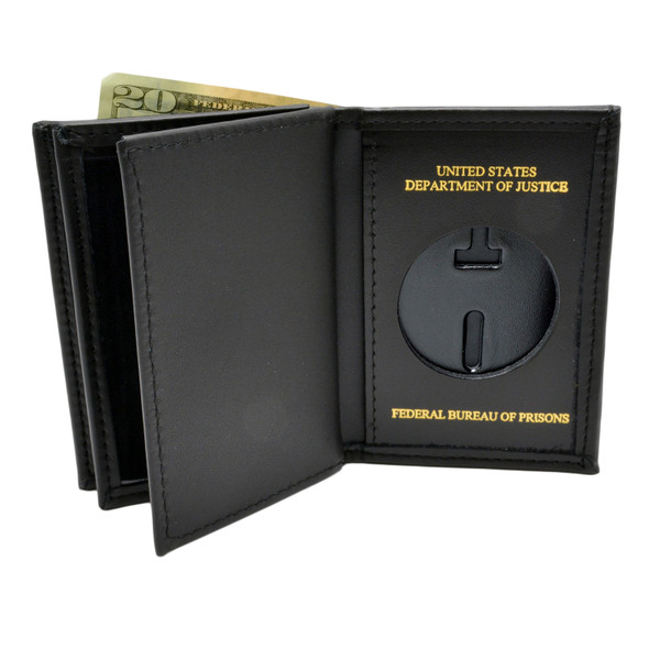 FBOP Federal Bureau of Prisons Federal Style 2 ID Badge Wallet - New Round Badge