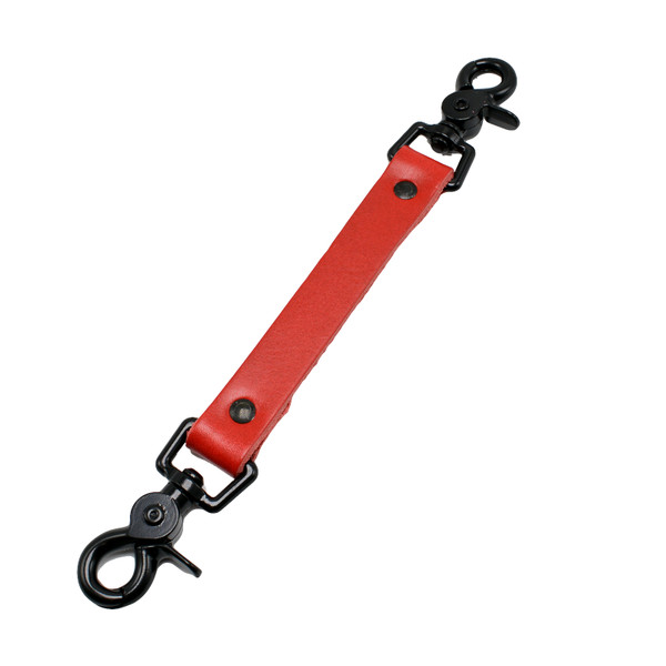 Perfect Fit Red Leather Anti-Sway Radio Strap