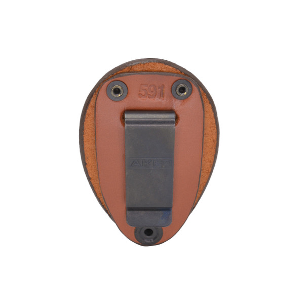 Aker Leather Clip-On Oval Badge Holder | Oval Shield Holder