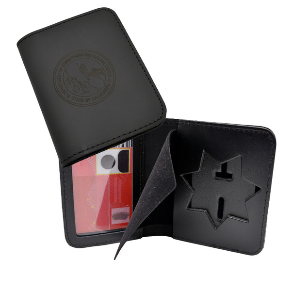 California Corrections Flat Badge ID Case Document Holder