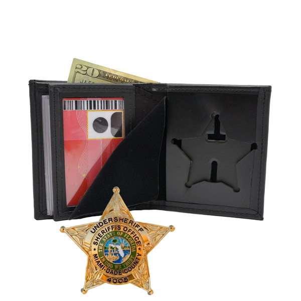 Miami Dade Sheriff's Office 5 Point Star Police Badge Wallet