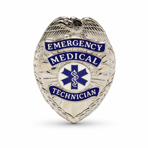 EMT Badge White Center