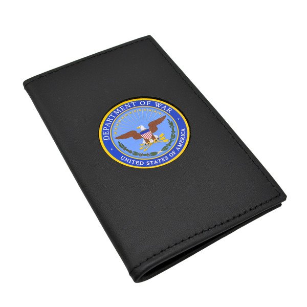 Department of War Medallion Double ID Leather Credential Case