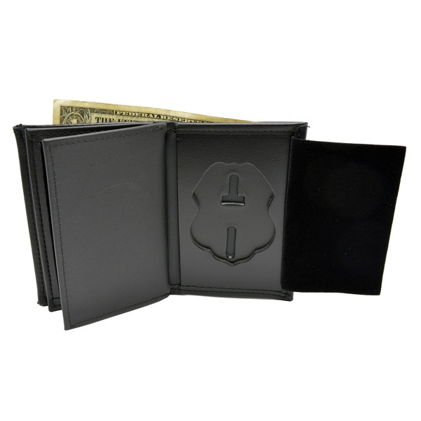 u s postal police double id badge wallet