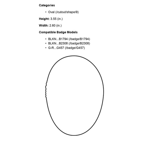 LAPD Officer Belt Clip Badge Holder Oval Cut Out Police Badge Holder