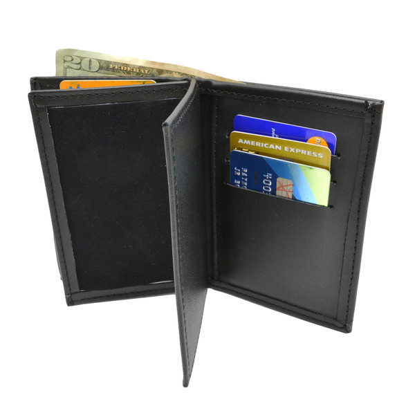 Double ID Federal Style Credential Case Wallet
