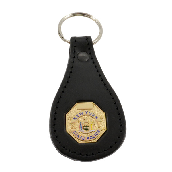 New York State Police Leather Key Ring