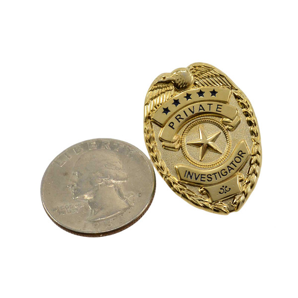 Private Investigator Mini Badge Lapel Pin