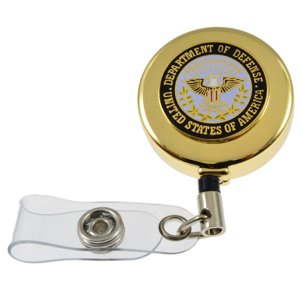 DoD Defense Department Military Retractable Security ID Holder Reel