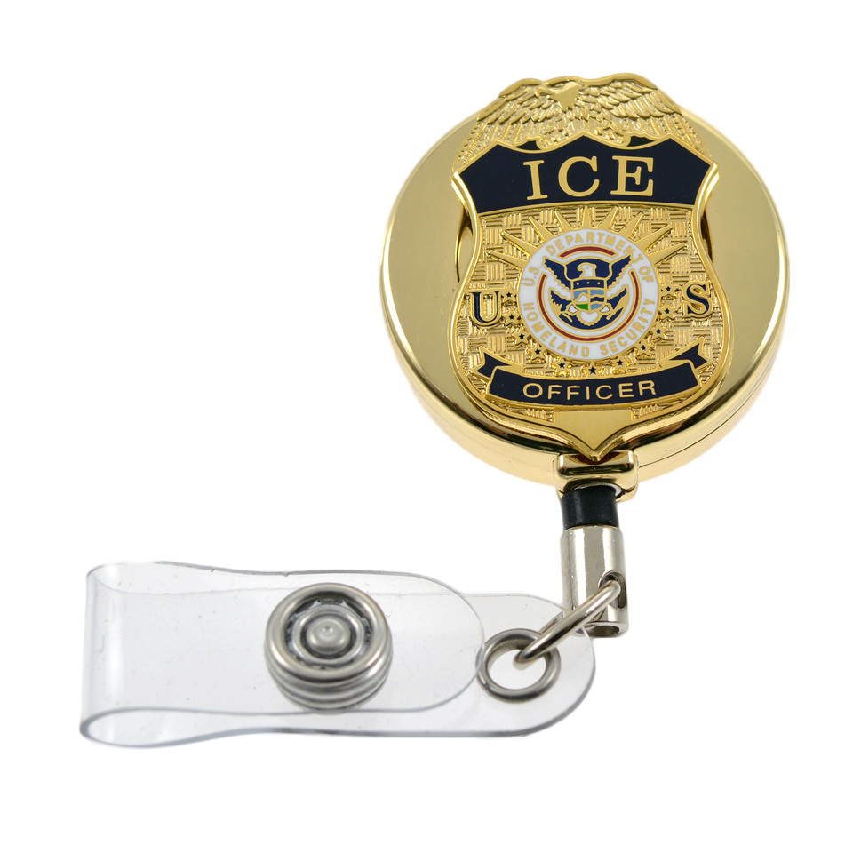 TSA Officer Mini Badge Retractable ID Holder Reel Transportation