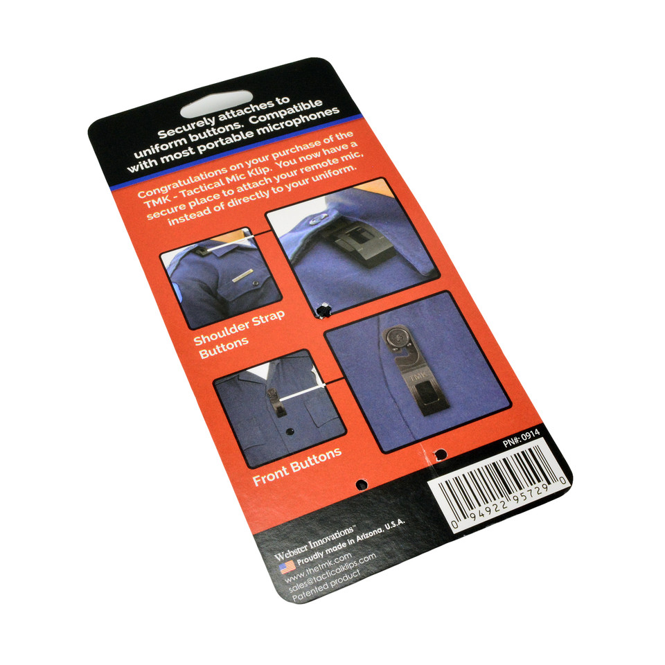 TMK Tactical Mic Klip Police Mic Holder Microphone clip