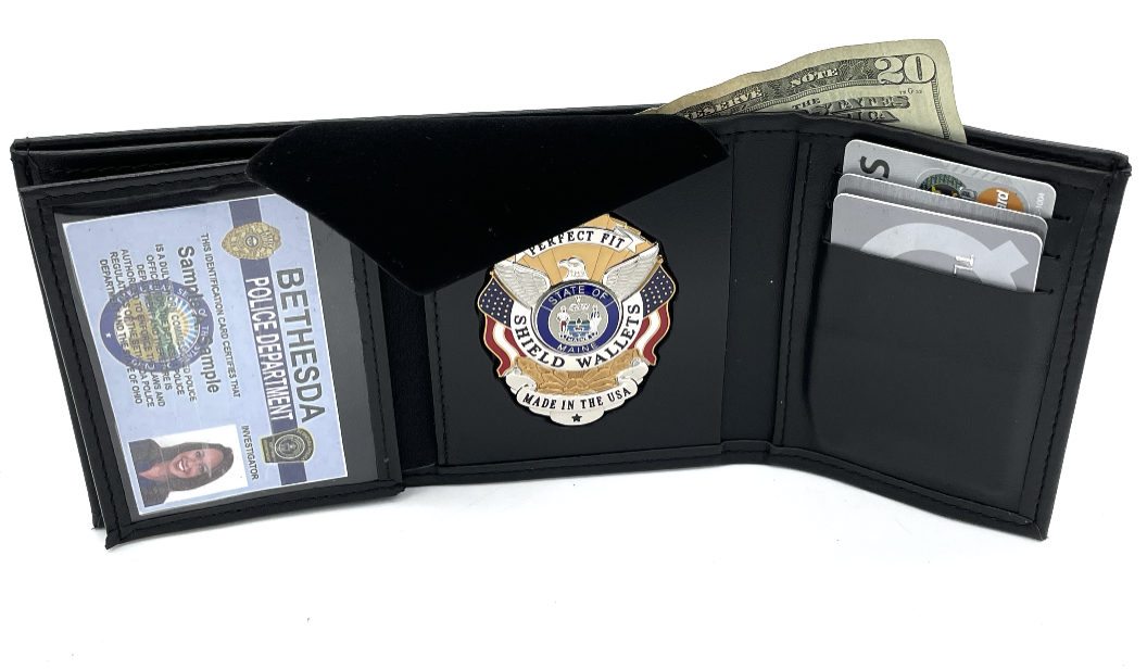 DK98 Tri-fold Badge Wallet with Credit Card Slots