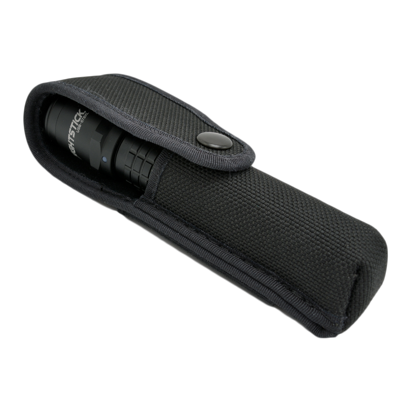 Leather Closed Top Flashlight Holder - Nightstick - Tactical - USB