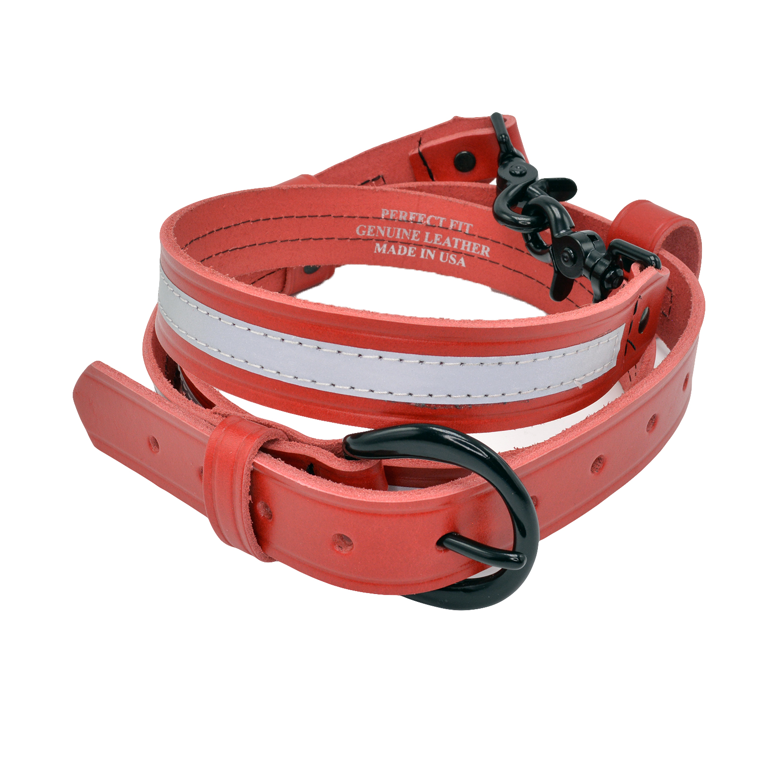 familiar × Bibiy. HAND STRAP RED Perfect Fit Red Leather Adjustable Fireman Radio Strap