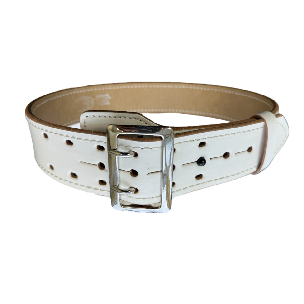 Jay Pee Sam Browne White Leather Cross Strap Belt Combo| White