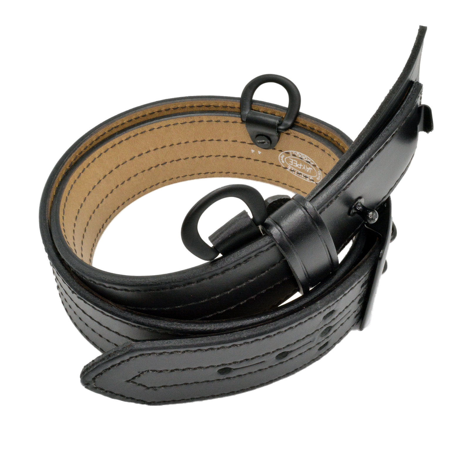 Jay Pee Leather Double Snap Key Strap Police Belt Keeper Swivel