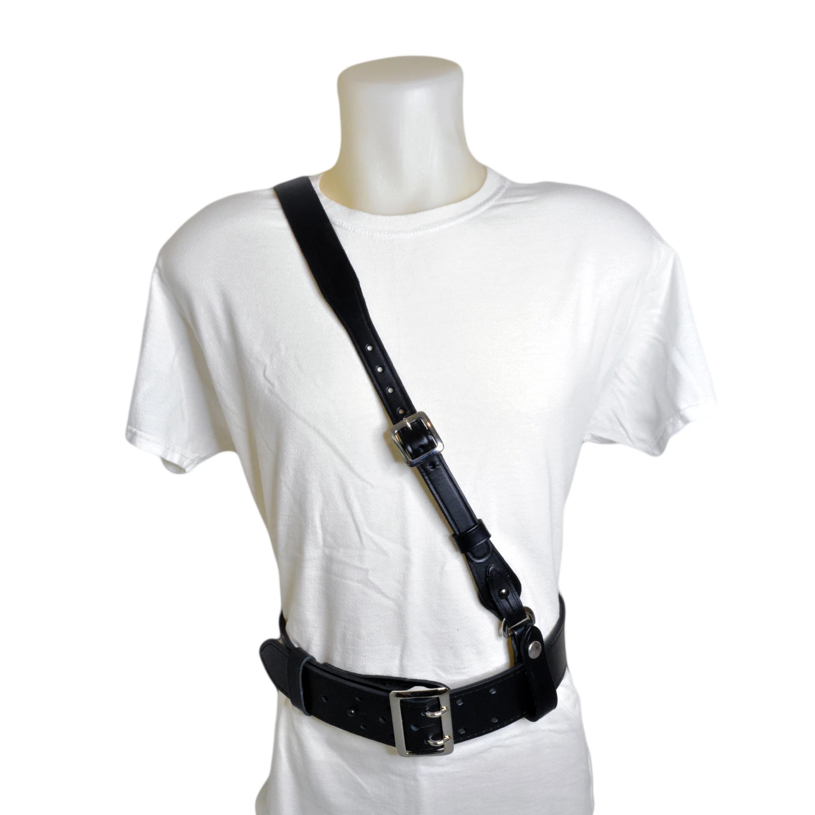 Jay Pee Sam Browne Fully Lined Leather Duty Belt with 