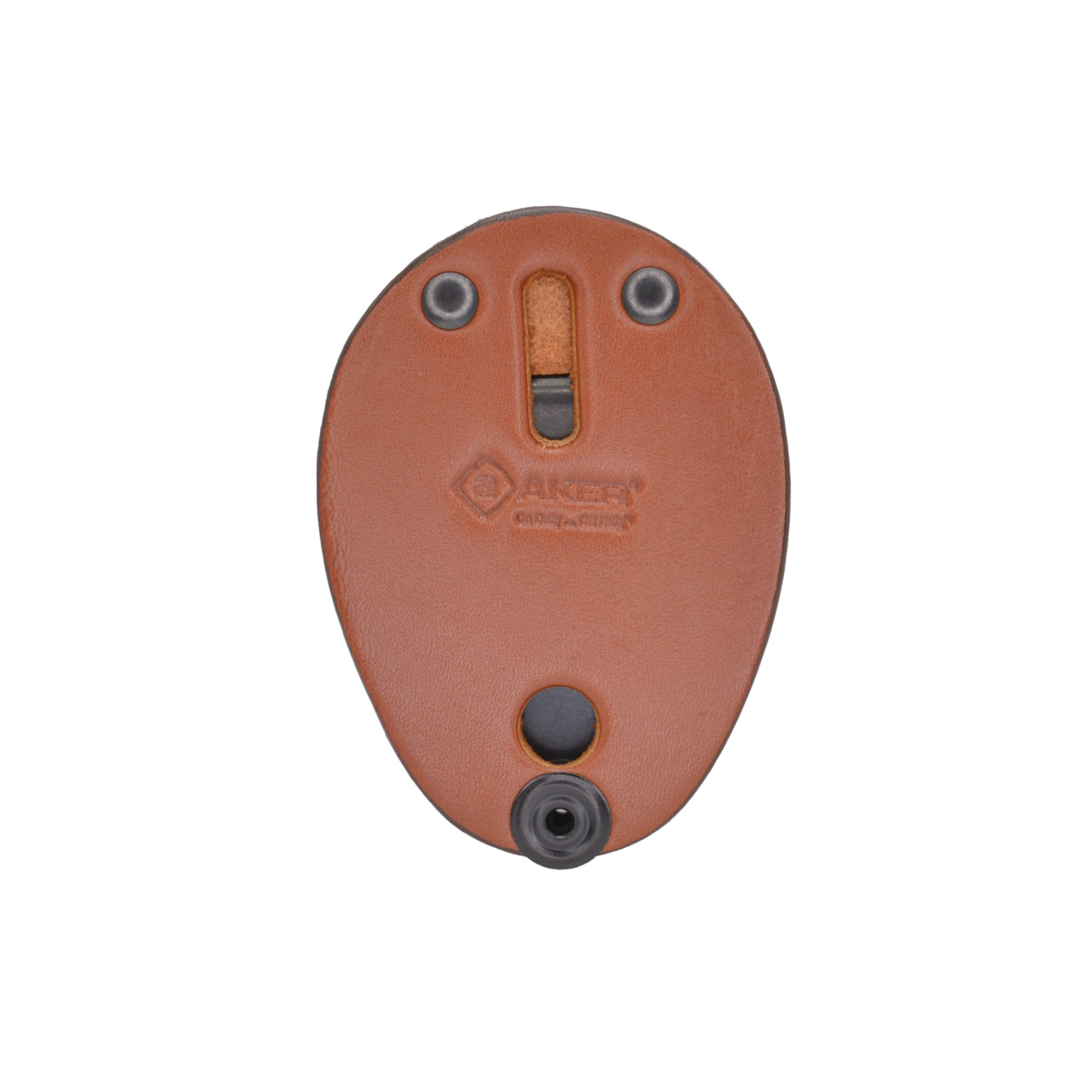 Aker Leather Clip-On Oval Badge Holder | Oval Shield Holder