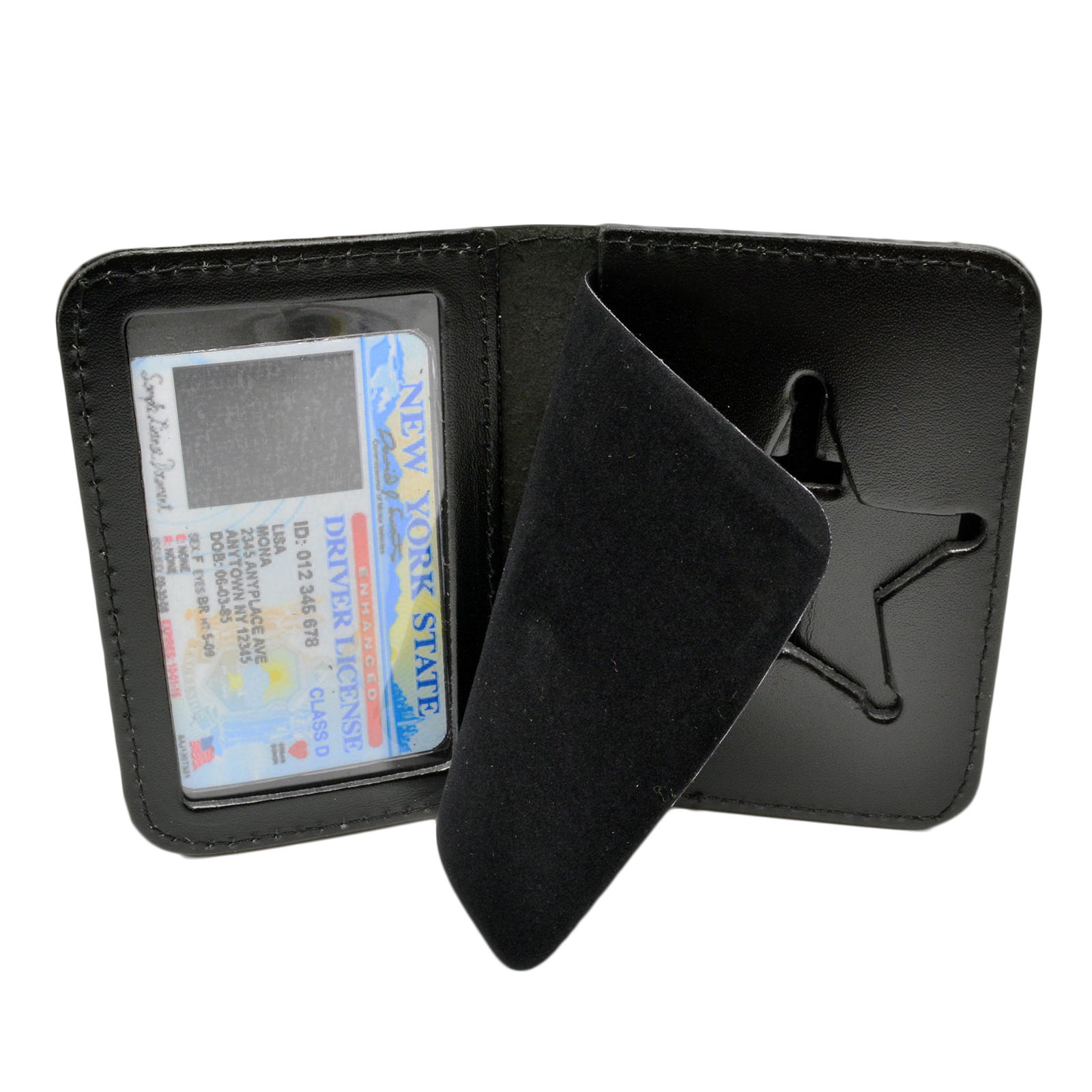 Westminster Police チーフバッジ IDケースセット 5 Point Star Badge Holder Leather ID Case | Star Badge Case | Ohio