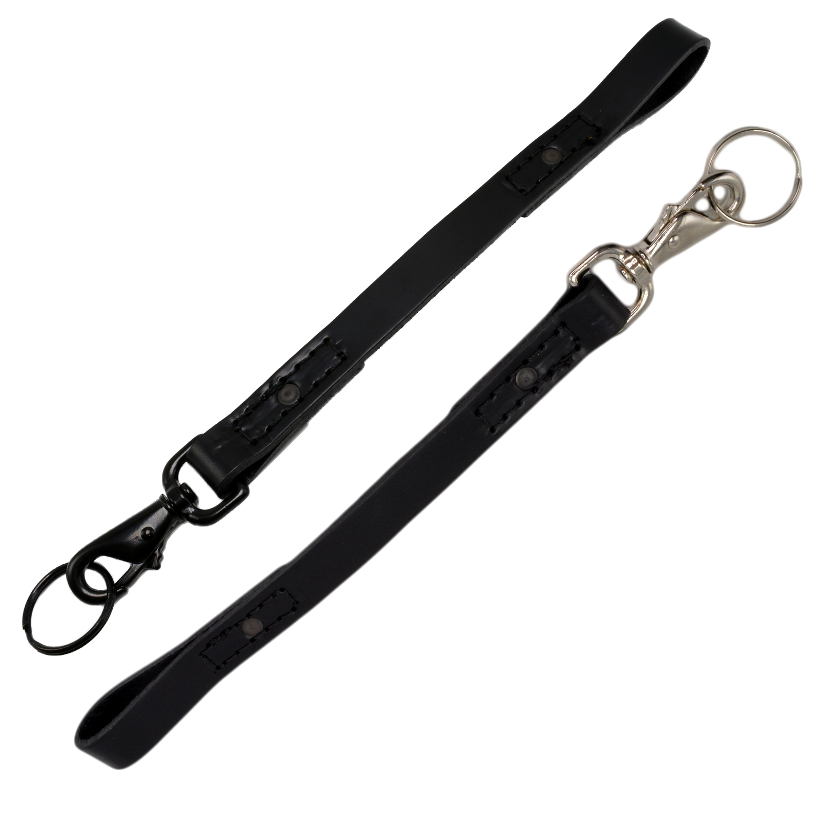 KEY FOB BELT KEEPER GENUINE BLACK LEATHER METAL HARDWARE EQUIPMENT OR KEY  HOLDER