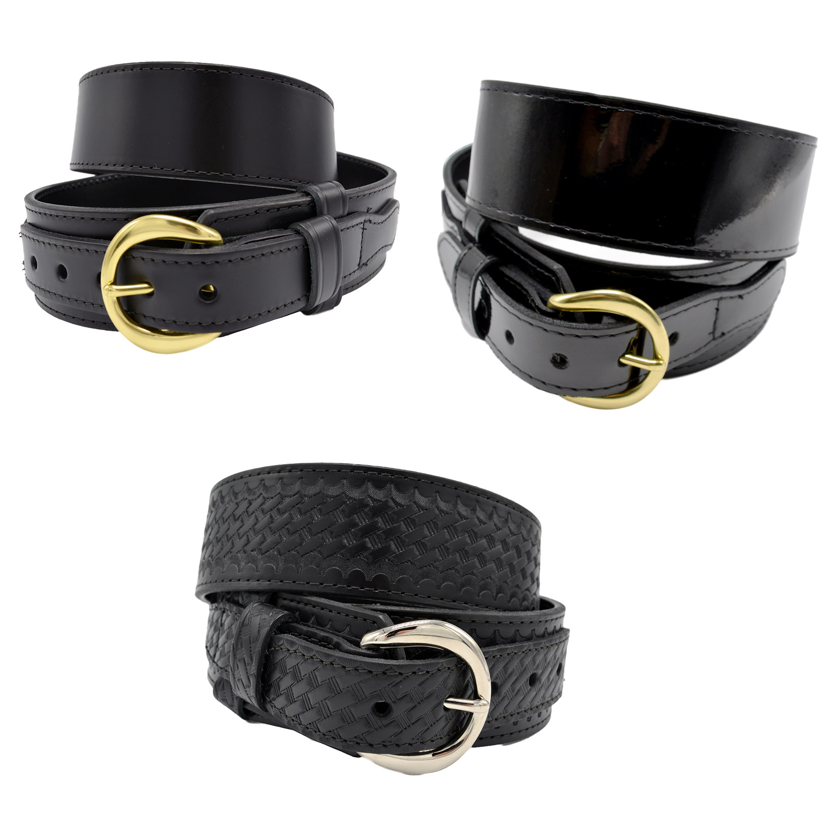 Cobra Tufskin Garrison Belt 1.75 Leather Basketweave Size 36 Work Uniform Police 