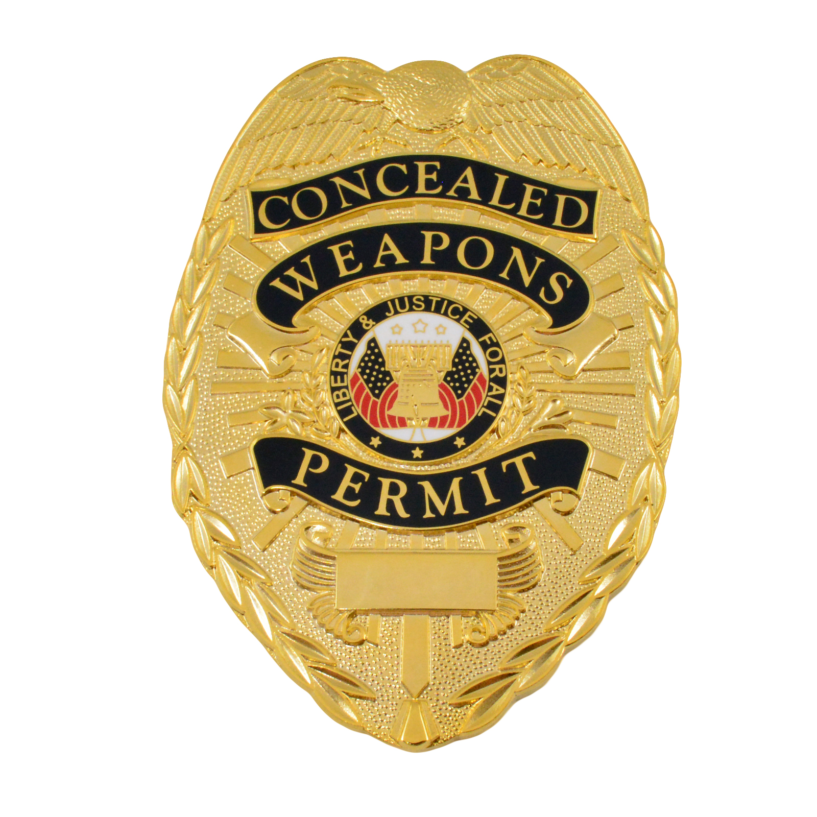 CWP Badge | Concealed Weapons Permit Badge | Badge with Slide Clip