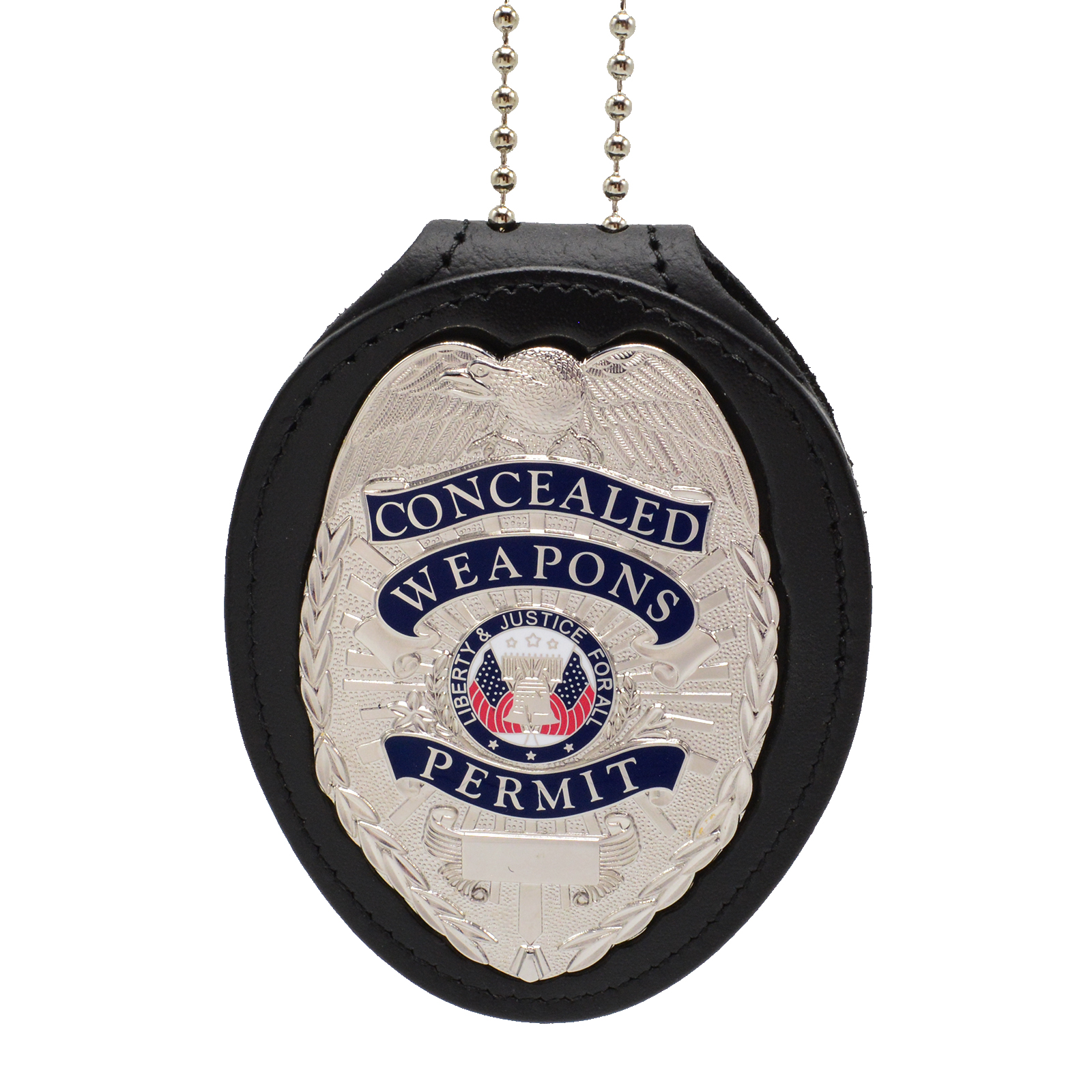 CWP Badge with Belt Clip Holder | Concealed Weapons Permit Badge