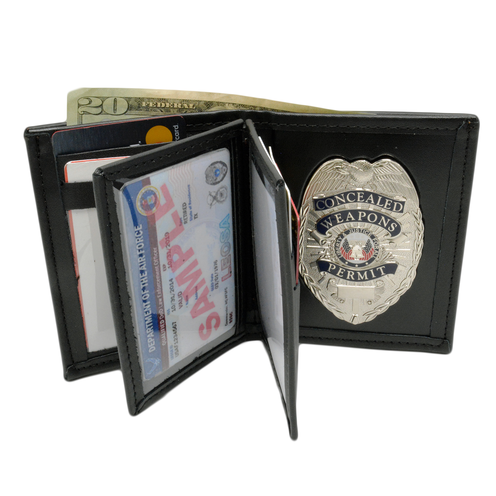 Double-id-badge-wallet-silver-