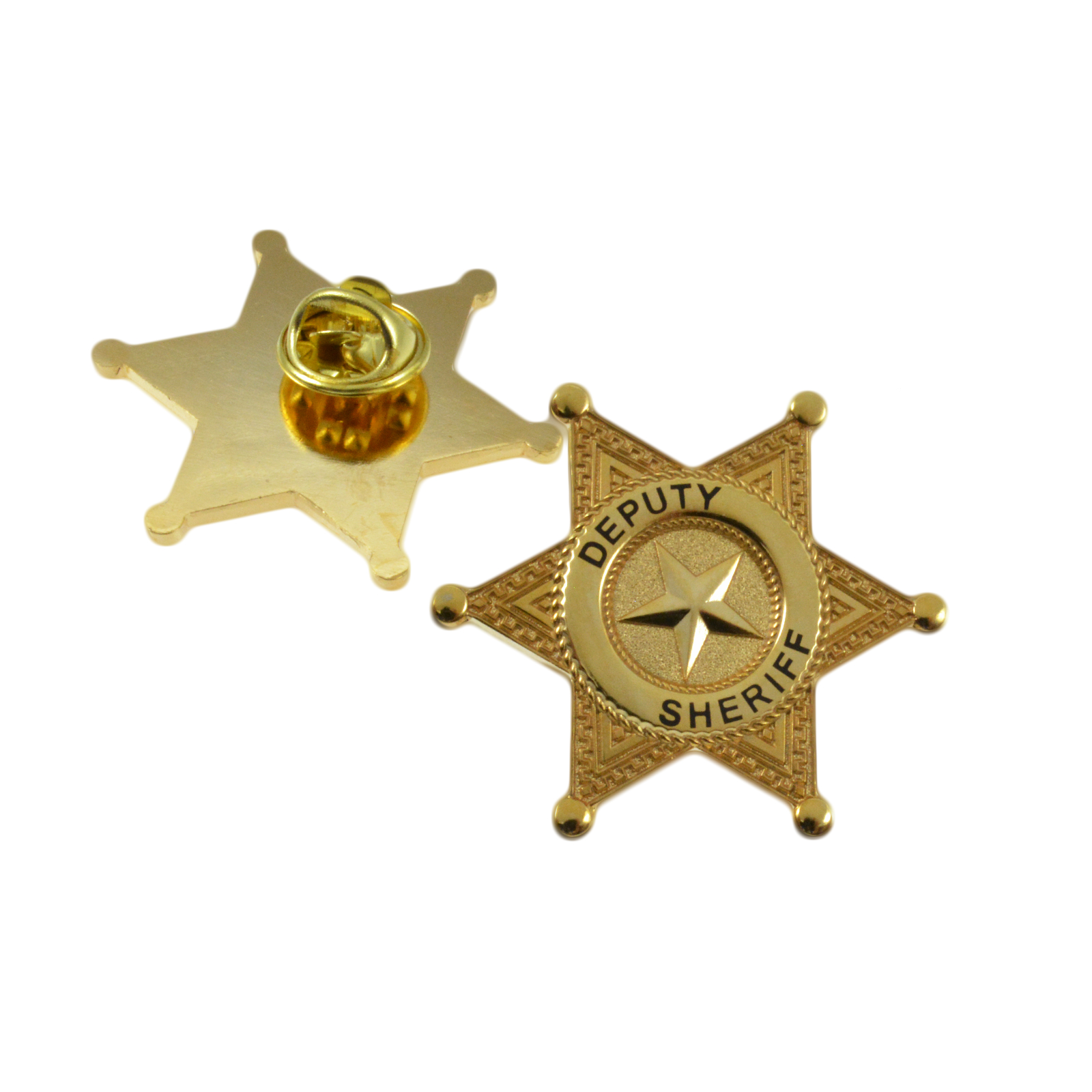 Deputy Sheriff Star Mini Badge Lapel Pin - 5 Point - 6 Point - 7 Point