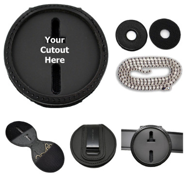 Round Cutout Belt Clip Badge Holder | Round Belt Badge Holder with