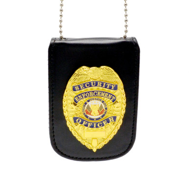 Universal Badge and ID Holder with Security Enforcement Officer Badge