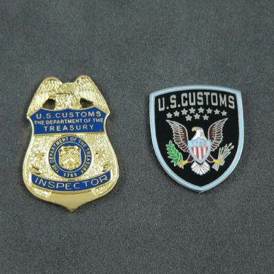 US Customs Inspector Pin Set | US Customs Mini Badge | US Customs Patch Pin