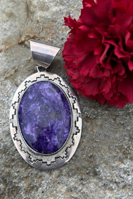 Harvey Toledo Sterling Purple Charoite Pendant