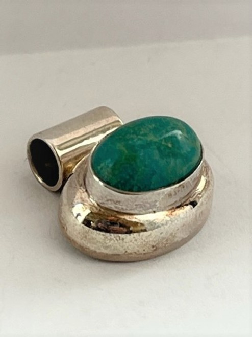 Mexico Sterling and Turquoise Pendant