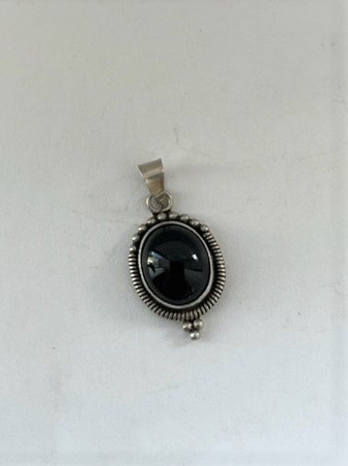 Sterling Black Onyx Pendant