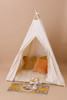 This all natural play tent is made from 7 oz. solid cotton duck fabric.