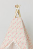 This floral play tent is made from 100% premium pima cotton (OEKO-TEX certified).