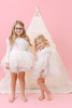 This all cream play tent is made from 100% premium pima cotton (OEKO-TEX certified and tulle.