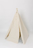 This play tent is made from 100% premium cotton (OEKO-TEX certified) in natural canvas that is 7 oz. The play tent comes with a roll up door.