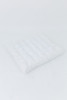 All white cotton fabric with white lace edges.