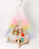 The Rainbow Tulle Play Tent is a cream pima cotton fabric with 5 layers of tulle.
