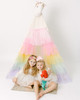 The Rainbow Tulle Play Tent is a cream pima cotton fabric with 5 layers of tulle.