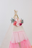 The Rainbow Tulle Play Tent is a cream pima cotton fabric with 5 layers of tulle.