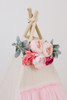 The Rainbow Tulle Play Tent is a cream pima cotton fabric with 5 layers of tulle.