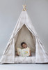 natural linen gingham playmat