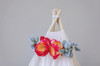 This coral topper is made from premium silk florals. Made with two peonies and lambs ear.