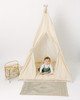The Zak Play Tent is a earth-tone tent with a classic southern beauty look! This tent is made of a golden brown buffalo check (also known as gingham) and it is made from very soft and smooth 100% pima cotton fabric.